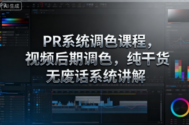 PR系统调色课程下载-视频后期调色全面系统教学
