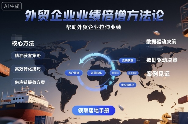 外贸企业业绩倍增方法论丨帮助外贸公司快速拉伸业绩的实战策略